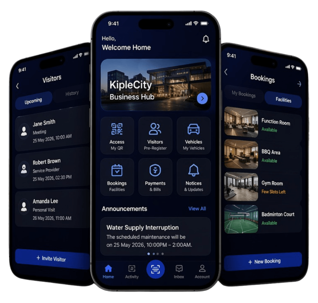KipleHome app in dark mode